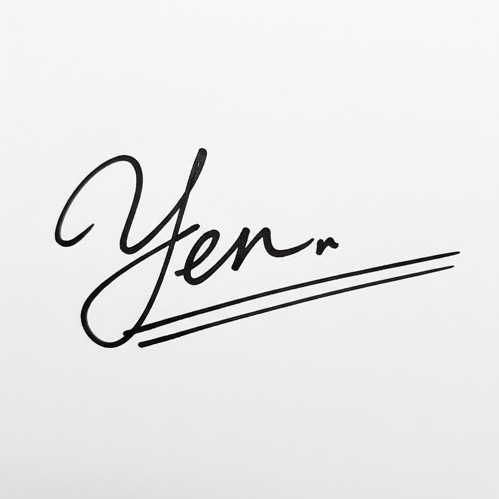 Mẫu chữ ký tên Yến số 7