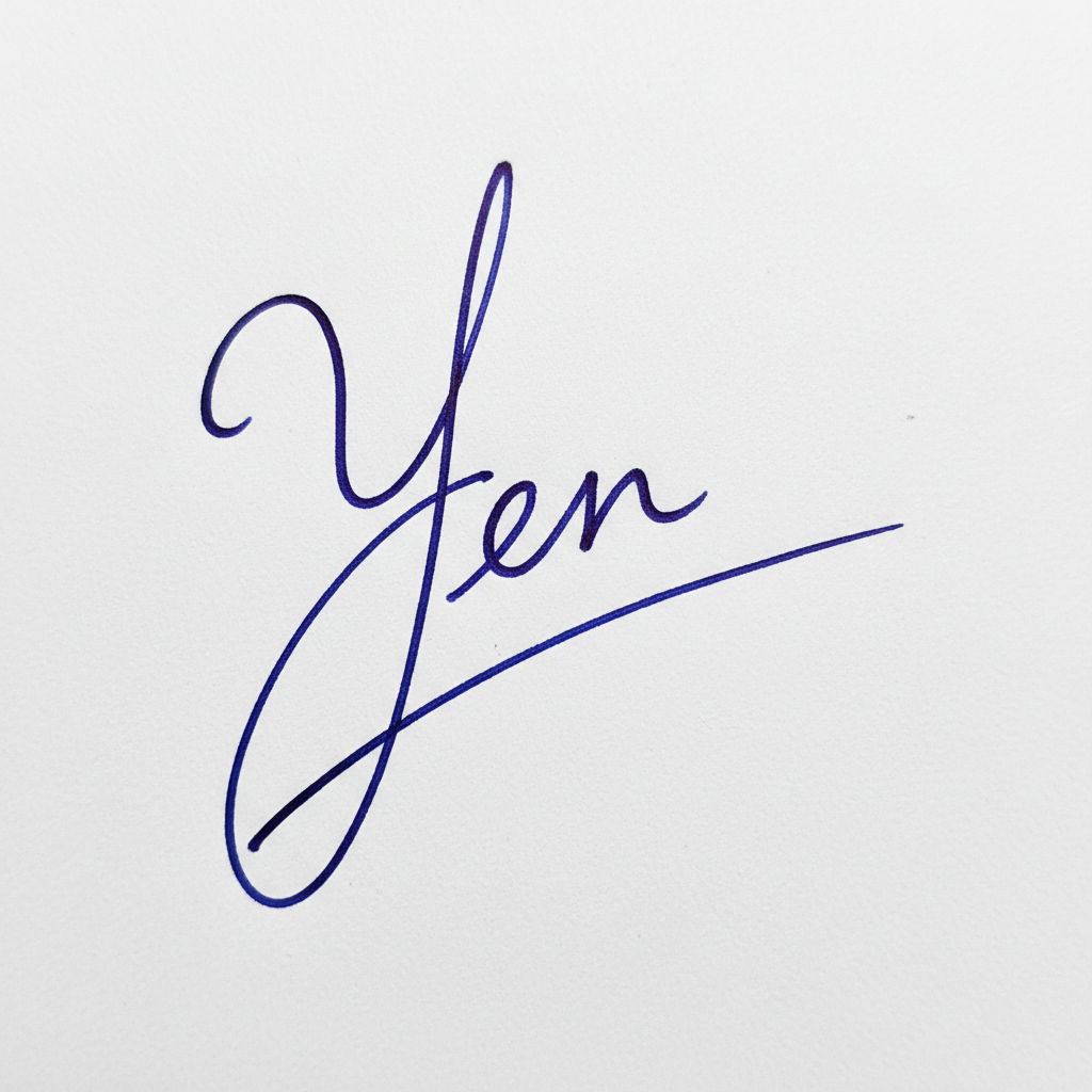 Mẫu chữ ký tên Yến số 8