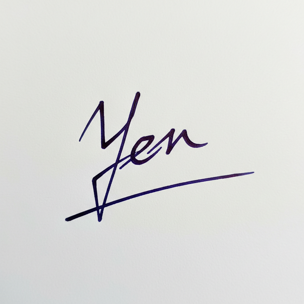 Mẫu chữ ký tên Yến số 9